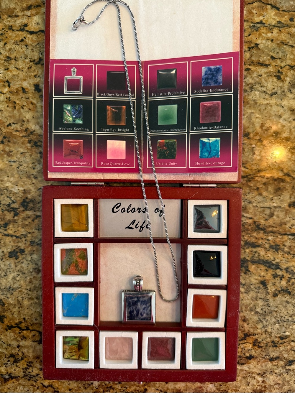 Vintage “Colors of Life” Interchangeable 11 stone Necklace set
